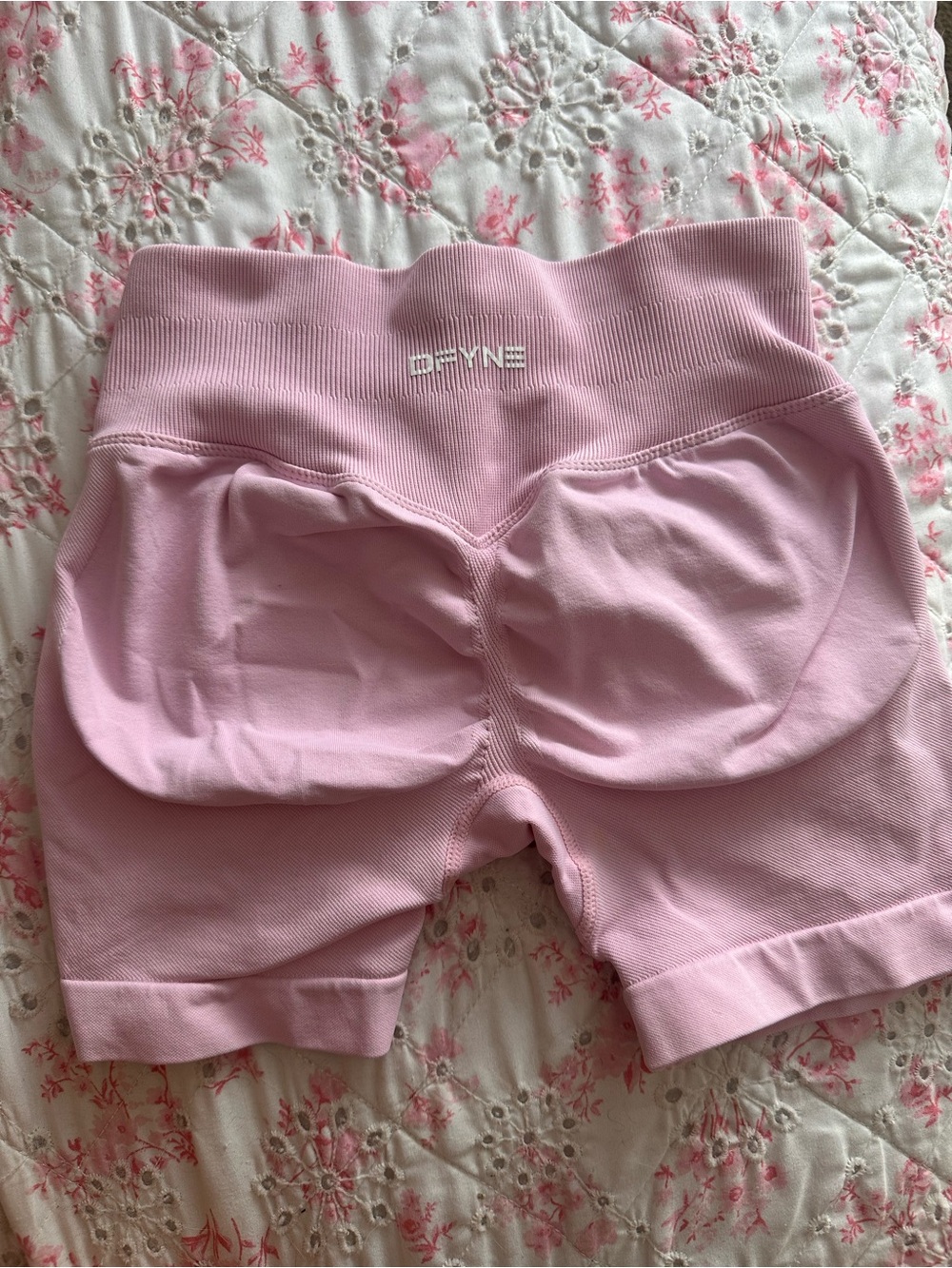 High-Rise Pink Scrunch Back Athletic Bike Shorts